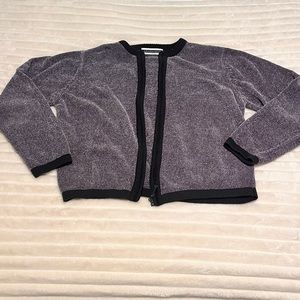 Amanda Smith chenille purple sweater